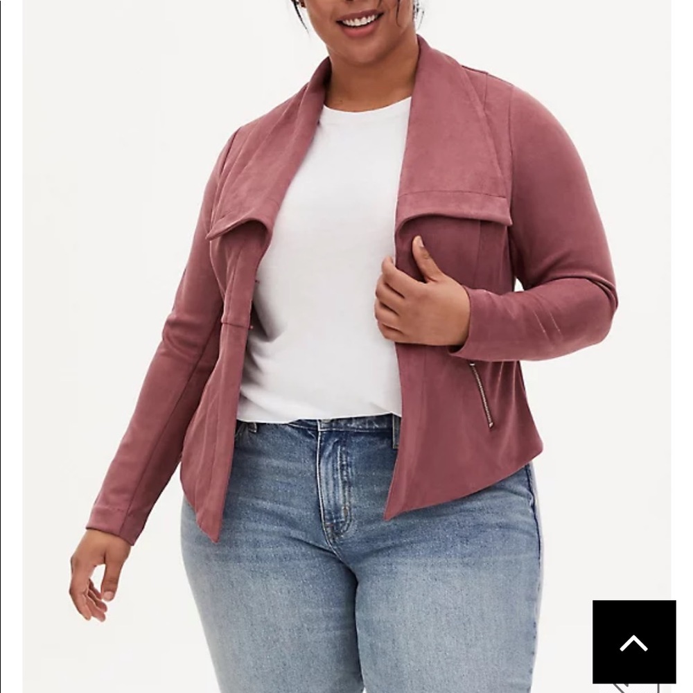 Torrid Walnut Faux Suede Jacket Size 3